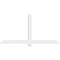 Ekena Millwork Eugene Architectural Grade PVC Gable Bracket, 72"W x 36"H x 2"D x 4"F, 12/12 Pitch GBP072X36X0204EUG00 - alternate 2
